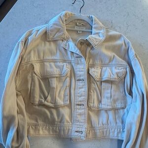 Topshop Cream Jean Jacket